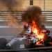 Kimi Raikkonen's car bursts into flames (2020)